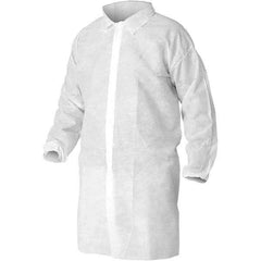 KleenGuard - 3XL, White Lab Coat - SMMMS Material, Snap Front, Elastic Cuffs - Caliber Tooling