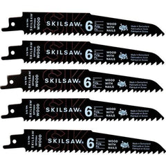 Skilsaw - 9" Long x 1" Thick, Bi-Metal Reciprocating Saw Blade - Straight Profile, 8 to 10 TPI, Toothed Edge, Universal Shank - Caliber Tooling