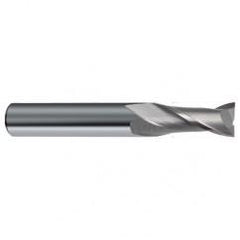 1 Dia. x 4 Overall Length 2-Flute Square End Solid Carbide SE End Mill-Round Shank-Center Cut-Uncoated - Caliber Tooling