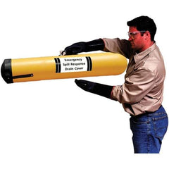 UltraTech - 2-1/2' Long x 6' Wide, Polyethylene Drain Seal - Yellow/Black, Use for Spill Response - Caliber Tooling