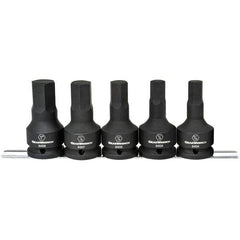 GearWrench - 5 Piece 3/4" Drive Hex Bit Socket Set - 9/16 to 1" Hex - Caliber Tooling