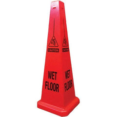 PRO-SAFE - Cone & A Frame Floor Signs Shape: Cone Type: Restroom, Janitorial & Housekeeping - Caliber Tooling