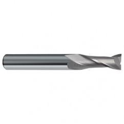 1 Dia. x 5 Overall Length 2-Flute Square End Solid Carbide SE End Mill-Round Shank-Center Cut-Uncoated - Caliber Tooling