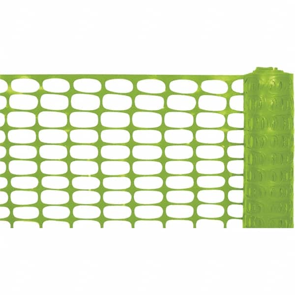 PRO-SAFE - 100' Long x 4' High, Lime Reusable Safety Fence - Caliber Tooling