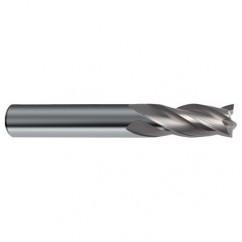 7/16 Dia. x 4-1/2 Overall Length 4-Flute Square End Solid Carbide SE End Mill-Round Shank-Center Cut-Uncoated - Caliber Tooling