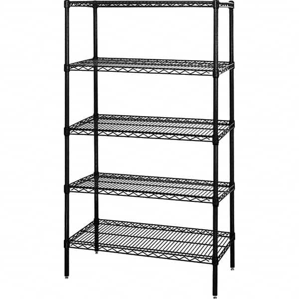 Quantum Storage - 5 Shelf Wire Shelving Add-On Unit - 36" Wide x 60" Deep x 54" High, - Caliber Tooling