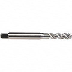 Emuge - 1/4-20 UNC 3 Flute Bottoming Spiral Flute Tap - High Speed Steel, Bright Finish, 3.15" OAL, Right Hand Flute, Right Hand Thread, Series Enorm Z/E - Exact Industrial Supply