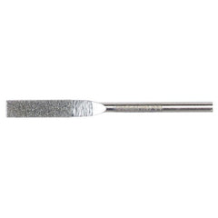 0.157″ × 0.040″ Electroplated Diamond File Flat 100 Grit 5/8″ Diamond - Caliber Tooling