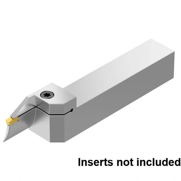 Kennametal - External Thread, 12mm Max Cut of Depth, 3mm Min Groove Width, 6" OAL, Left Hand Indexable Grooving Cutoff Toolholder - 1" Shank Height x 1" Shank Width, EG0300M03P02 Insert Style, EVSB Toolholder Style, Series Beyond Evolution - Caliber Tooling