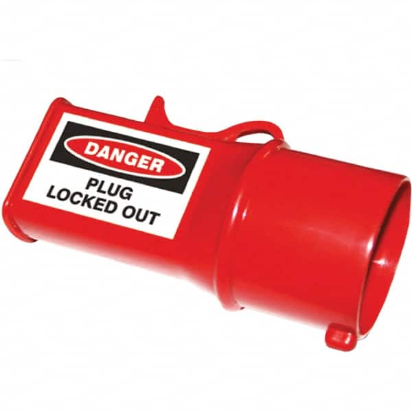 NMC - Plastic Socket Lockout - 220/240 Volt, 1 Padlock, 1 Circuit, English - Caliber Tooling