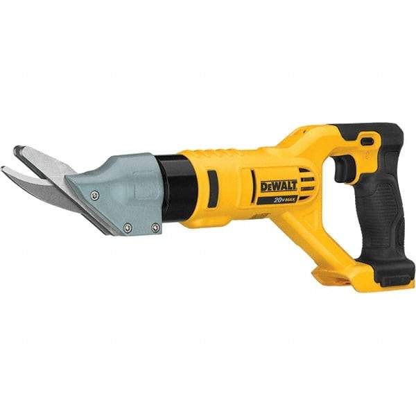 DeWALT - 2,500 SPM, 20 Volt, Pistol Grip Handle, Handheld Cordless Shear - 5/8" Cutting Capacity - Caliber Tooling