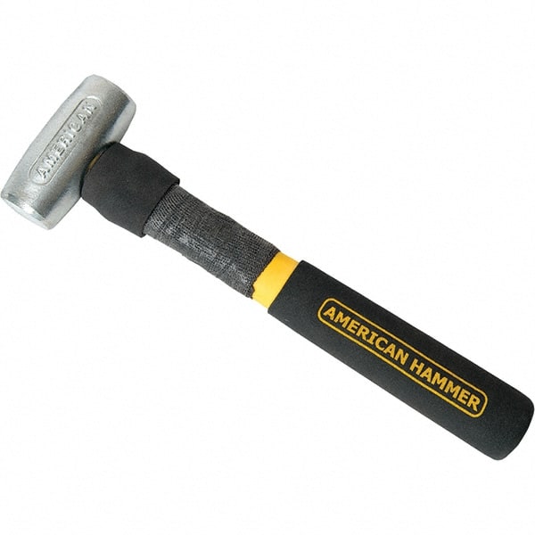 American Hammer - 3 Lb Aluminum Nonsparking Nonmarring Hammer - Exact Industrial Supply