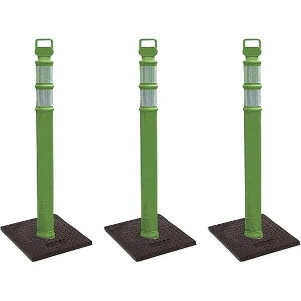 PRO-SAFE - Traffic Barrels, Delineators & Posts Type: Delineator Post Material: Polyethylene - Caliber Tooling