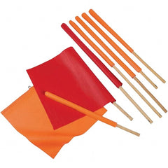 PRO-SAFE - 1 100-Piece 16 x 18" Red-Orange Vinyl Flags - Caliber Tooling