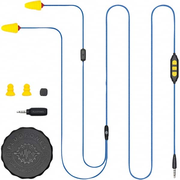 Plugfones - Hearing Protection/Communication Type: Earplugs w/Audio Noise Reduction Rating (dB): 26.00 - Caliber Tooling