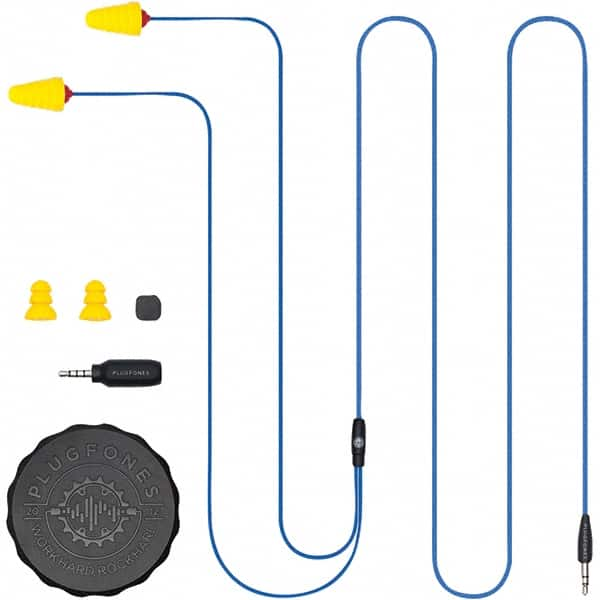 Plugfones - Hearing Protection/Communication Type: Earplugs w/Audio Noise Reduction Rating (dB): 26.00 - Caliber Tooling