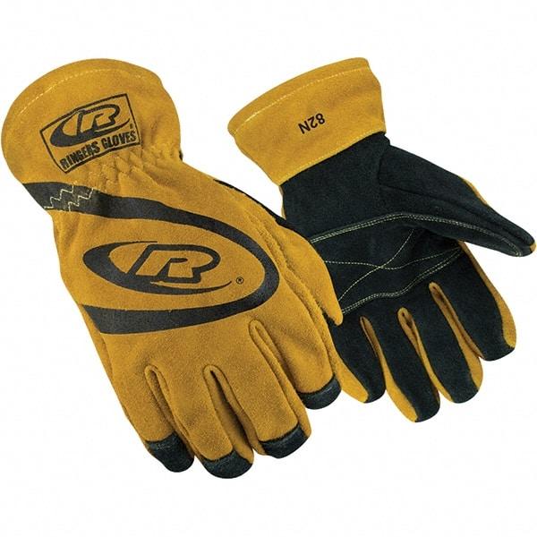 Ringers Gloves - Size L, Leather, Flame Resistant Gloves - Kovenex Lined, NFPA 1971 - Caliber Tooling