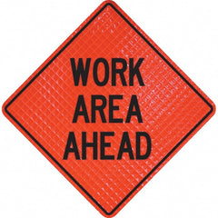 PRO-SAFE - "Work Area Ahead," 36" Wide x 36" High Vinyl Traffic Control Sign - Caliber Tooling