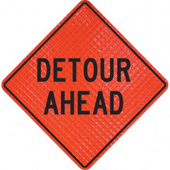 PRO-SAFE - "Detour Ahead," 36" Wide x 36" High Vinyl Traffic Control Sign - Caliber Tooling