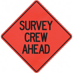 PRO-SAFE - "Survey Crew Ahead," 36" Wide x 36" High Vinyl Traffic Control Sign - Caliber Tooling