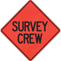 PRO-SAFE - "Survey Crew," 48" Wide x 48" High Vinyl Traffic Control Sign - Caliber Tooling