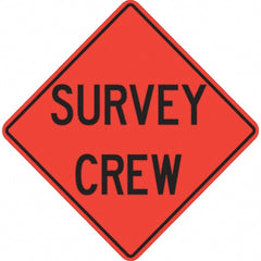 PRO-SAFE - "Survey Crew," 48" Wide x 48" High Vinyl Traffic Control Sign - Caliber Tooling