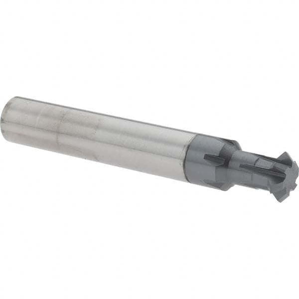 Accupro - 3/8° 3/8" Cut Diam, 1/8" Cut Width, 3/8" Shank, Solid Carbide Double-Angle Cutter - Caliber Tooling