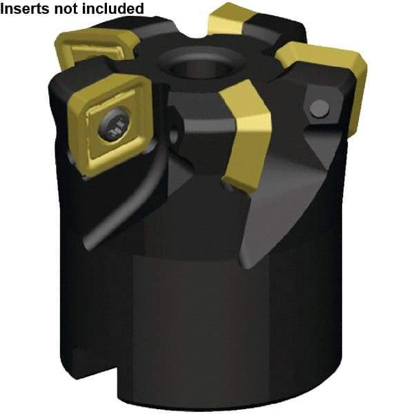 Kennametal - 5 Inserts, 30.02mm Cutter Diam, 1.65mm Max Depth of Cut, Indexable High-Feed Face Mill - 22mm Arbor Hole Diam, 50mm High, KSSM Toolholder, SE.X443AE.N7... Inserts, Series KSSM - Caliber Tooling