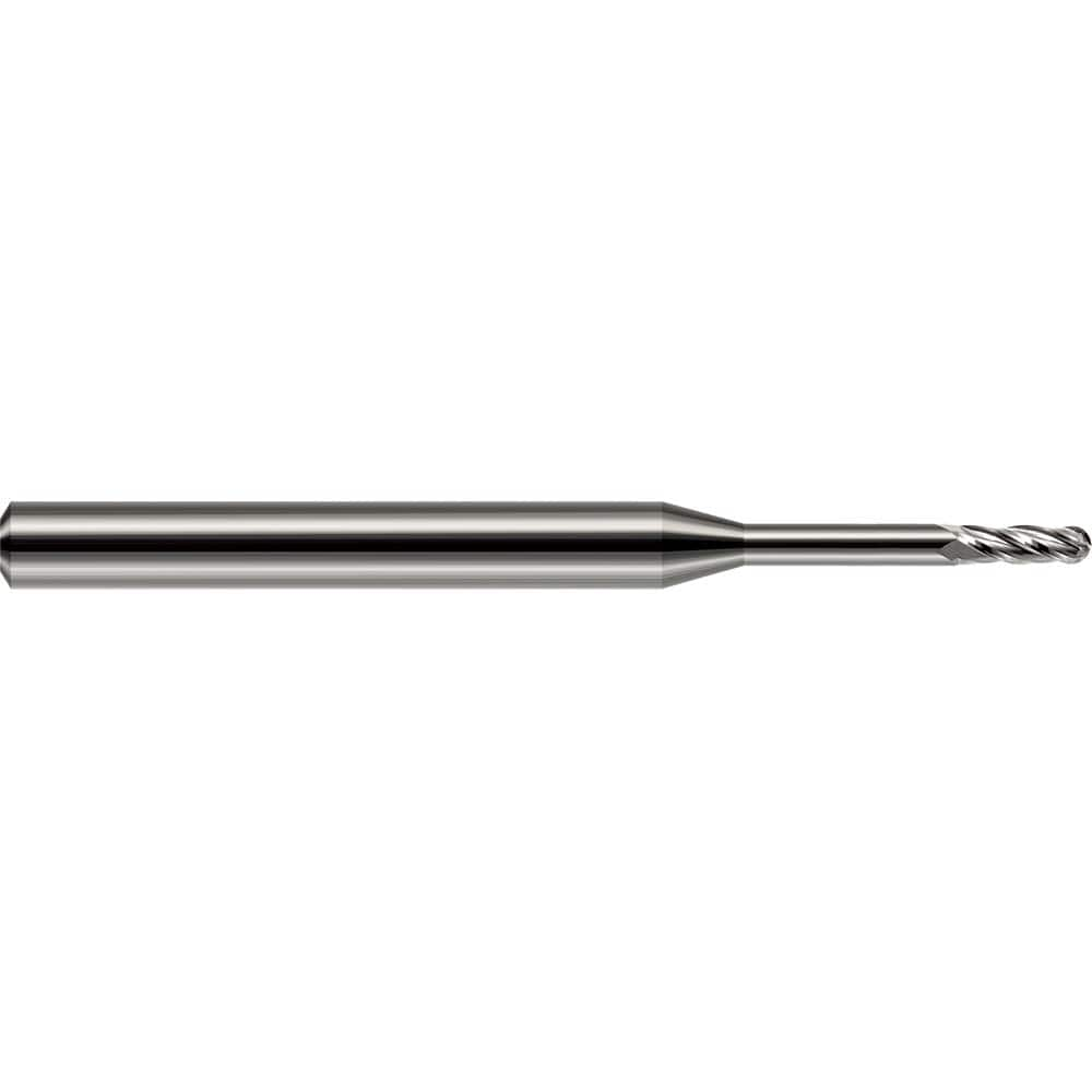 Harvey Tool - Ball End Mills; Mill Diameter (Inch): 3/16 ; Mill Diameter (Decimal Inch): 0.1875 ; Number of Flutes: 4 ; Length of Cut (Decimal Inch): 0.5700 ; Material: Solid Carbide ; Overall Length (Inch): 2-1/2 - Exact Industrial Supply