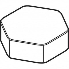 Kennametal - HNEN0905 Grade KD200 CBN Milling Insert - Uncoated, 5.65mm Thick, 5/8" Inscribed Circle - Caliber Tooling