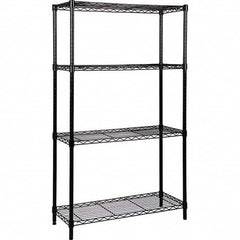 Quantum Storage - 4 Shelf Wire Shelving - Starter Unit - 12" Wide x 36" Deep x 74" High, - Caliber Tooling