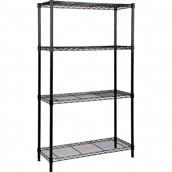 Quantum Storage - 4 Shelf Wire Shelving - Starter Unit - 24" Wide x 60" Deep x 86" High, - Caliber Tooling