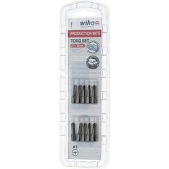 Wiha - 1/4" Drive, #1 Torq-Set Screwdriver Bit - 1" OAL - Caliber Tooling