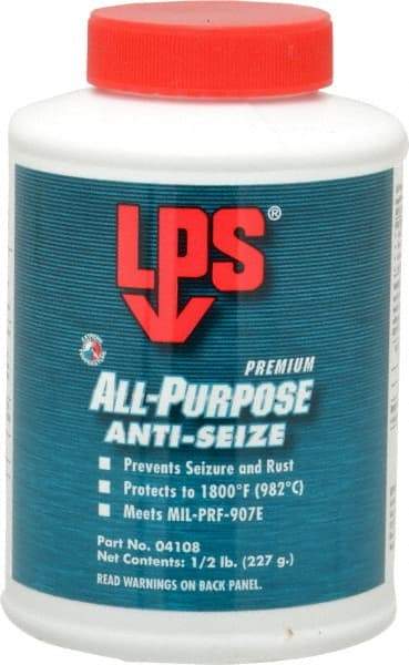 LPS - 0.5 Lb Can General Purpose Anti-Seize Lubricant - Molybdenum Disulfide, -65 to 1,800°F, Blue/Gray, Water Resistant - Caliber Tooling