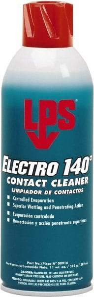 LPS - 11 Ounce Bottle Contact Cleaner - 144°F Flash Point, 15.14 kV Dielectric Strength, Flammable, Plastic Safe - Caliber Tooling