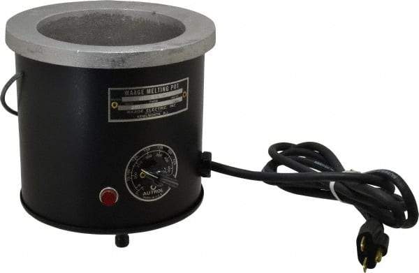 WAAGE - 1 Qt, 3-1/2" Deep, 150 to 450°F, Dip Coat Pot - 5" ID, 230 Volts, 600 Watts - Caliber Tooling