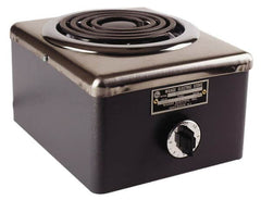 WAAGE - 10" Long x 8 Wide x 7" High, 115 Volt Hot Plate - 1 Burner, 1500 Watt, 13 Amps - Caliber Tooling