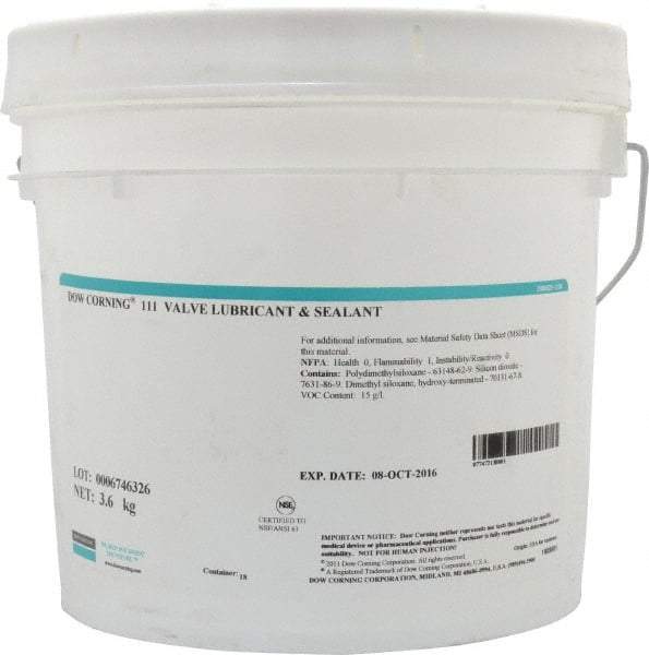 Dow Corning - 8 Lb Can Silicone/Moly Lubricant - White/Light Gray, -40°F to 392°F, Food Grade - Caliber Tooling