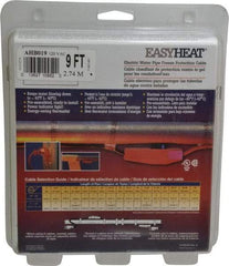 EasyHeat - 9' Long, Preassembled, Fixed Length, Fixed Wattage, Protection Heat Cable - 120 Input Volts, 63 Watts - Caliber Tooling