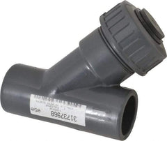 Simtech - 1" Pipe, Socket Ends, PVC Y-Strainer - 150 psi Pressure Rating - Caliber Tooling