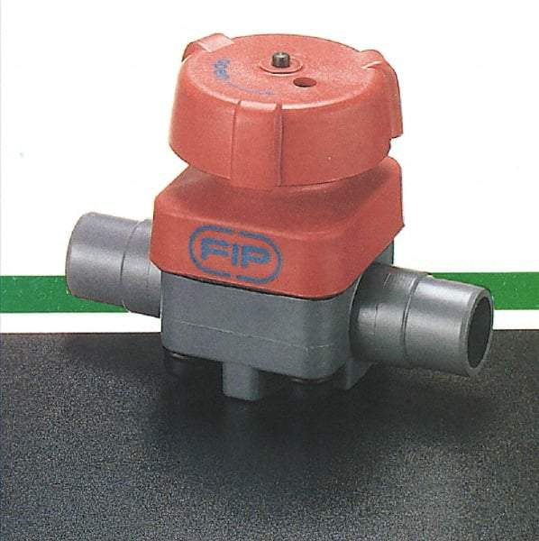 Simtech - 1" Pipe, 150 Max psi, Diaphragm Valve - Spigot End Connection, PVC, EPDM Seal - Caliber Tooling