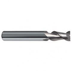 1/4" Dia. - 2-1/2" OAL - 45° Helix Bright Carbide End Mill - 2 FL - Caliber Tooling