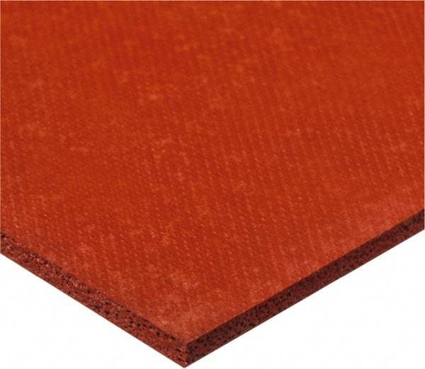 Value Collection - 1/4" Thick x 36" Wide x 10' Long Red Closed Cell Silicone Foam Rubber Roll - Stock Length, Adhesive Back, -100°F to 500°F - Caliber Tooling