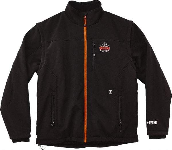 Ergodyne - Size M Heated & Cold Weather Jacket - Black, Polyester, Zipper Closure, 36 to 38" Chest - Caliber Tooling