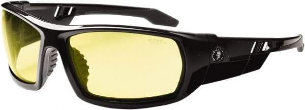 Ergodyne - Yellow Lenses, Framed Safety Glasses - Uncoated Lenses, Size Universal, Wrap Around - Caliber Tooling