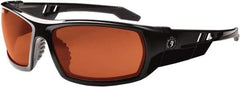 Ergodyne - Copper Lenses, Framed Safety Glasses - Uncoated Lenses, Size Universal, Wrap Around - Caliber Tooling