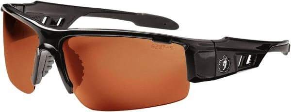 Ergodyne - Copper Lenses, Framed Polarized Glasses - Uncoated Lenses, Size Universal, Wrap Around - Caliber Tooling