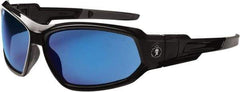 Ergodyne - Blue Lenses, Framed Safety Glasses - Uncoated Lenses, Size Universal, Wrap Around - Caliber Tooling