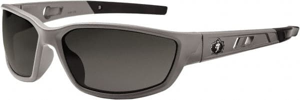 Ergodyne - Smoke Lenses, Framed Safety Glasses - Uncoated Lenses, Size Universal, Wrap Around - Caliber Tooling