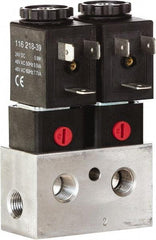 ARO/Ingersoll-Rand - 1/8", CAT Series 3-Way 2-Position Bar Manifold Stacking Solenoid Valve - 24 VDC, 0.062 CV Rate, 3.275" High x 3" Long - Caliber Tooling